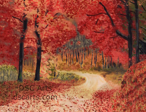 Fall Road Oil Painting