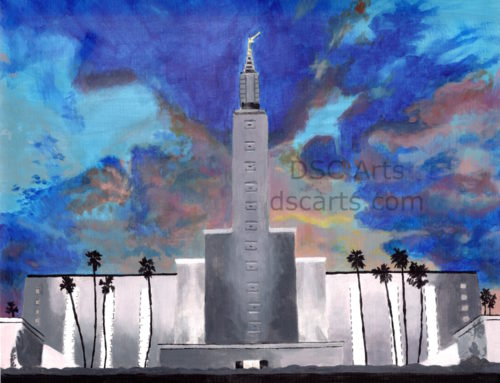 Los Angeles LDS Temple Painting