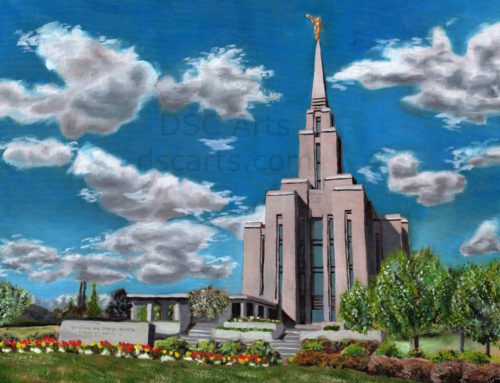 Oquirrh Mountain LDS Temple Oil Painting