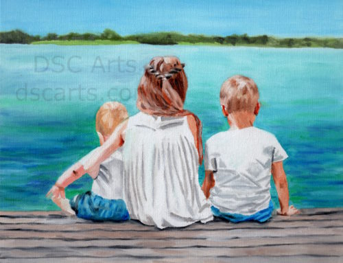 Kids Dock Oil Painting