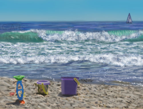 Sunny Beach Digital Painting